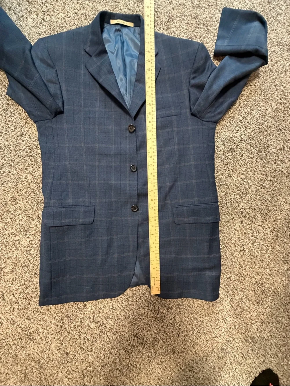 Burberry London Blue Windowpane Sport Coat Men’s Size 40 Made in the USA